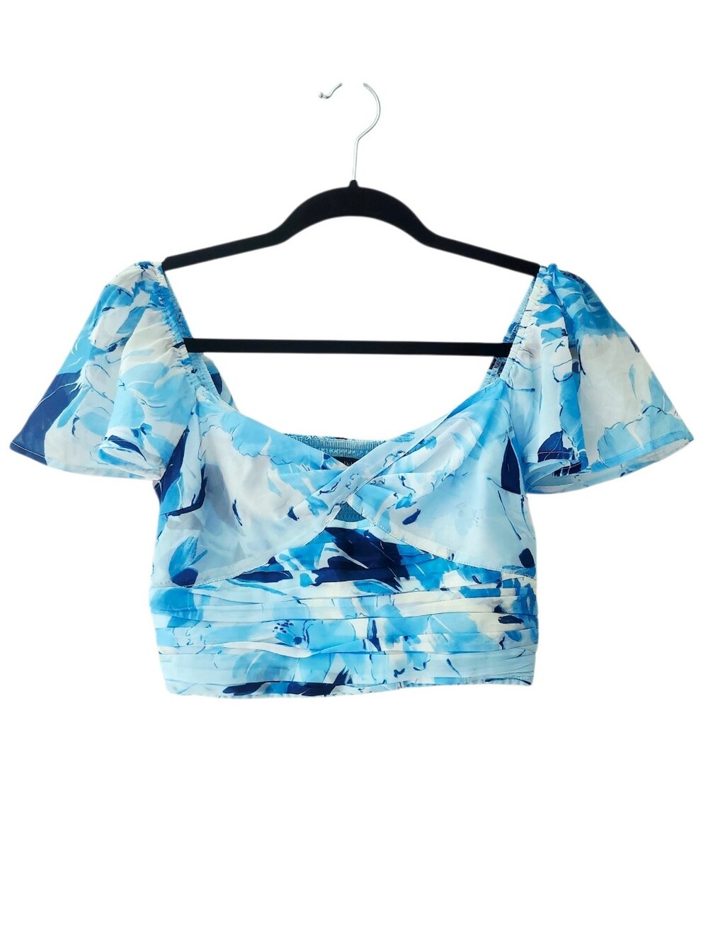 🦚 4/$20 🦚 Abercrombie & Fitch Blue Floral Crop Top